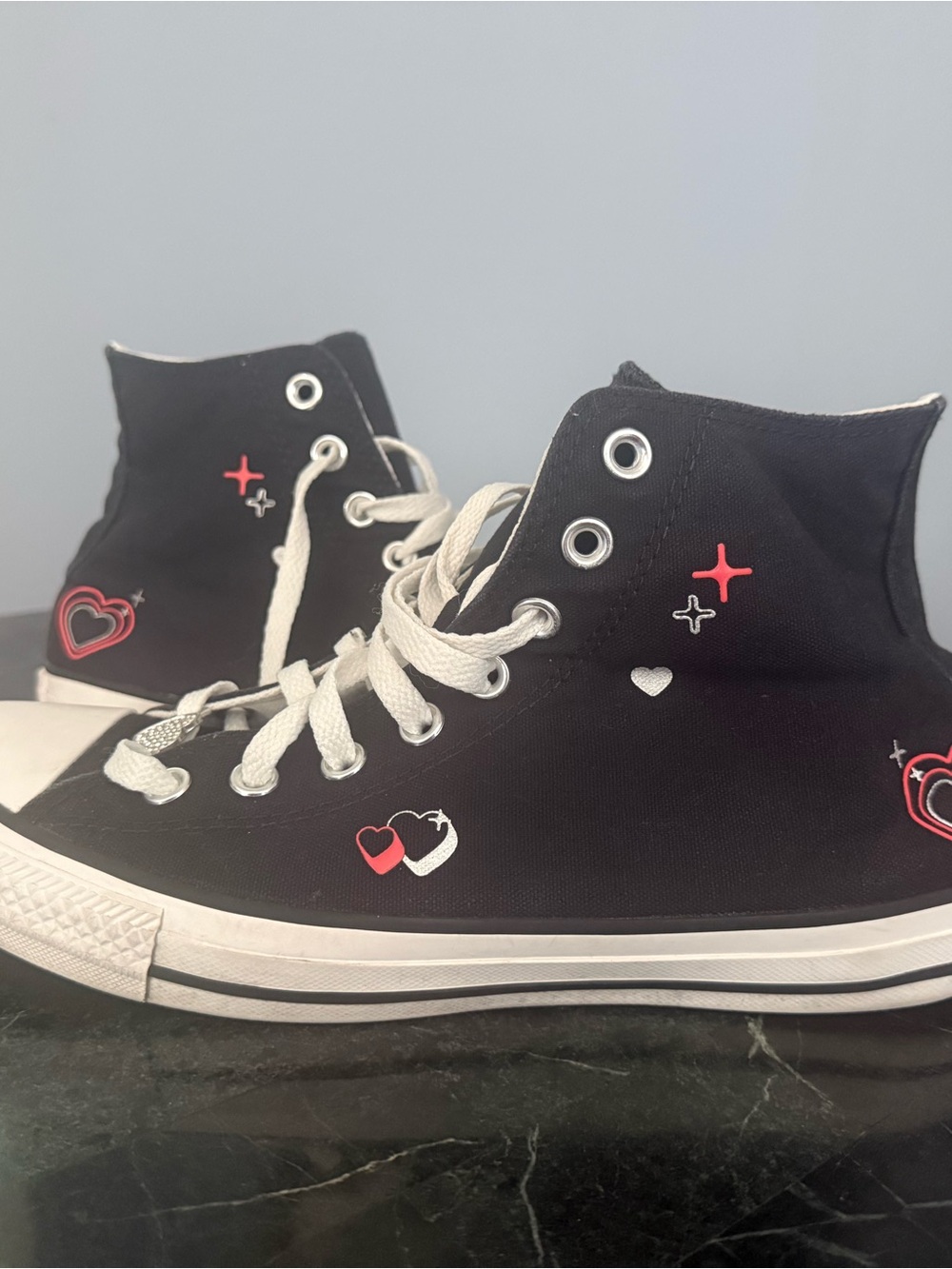 Converse Chuck Taylor All Star High Top Canvas Y2K Heart Black A09116C